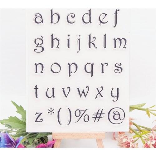 14x18CM 26 alphabet symbol Transparent Seal Clear Stamps Silicone Seal Roller Stamps DIY Scrapbook Album / Card Production