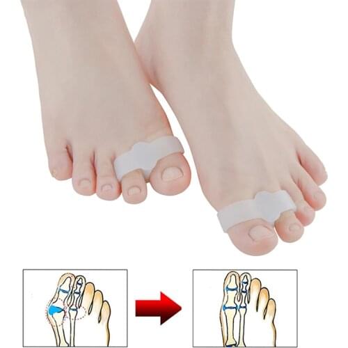 2pcs=1pair Silicone Toe Spreader Separator Bunion Hallux Valgus Corrector Thumb Finger Correction Straightener Foot Care Tool