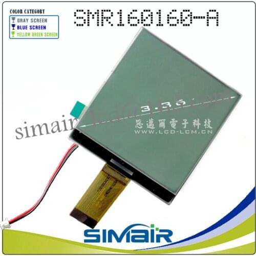 30PIN COG 160160 LCD Screen Module UC1698U Controller Parallel Interface 3.3V Gray White LEDBacklight