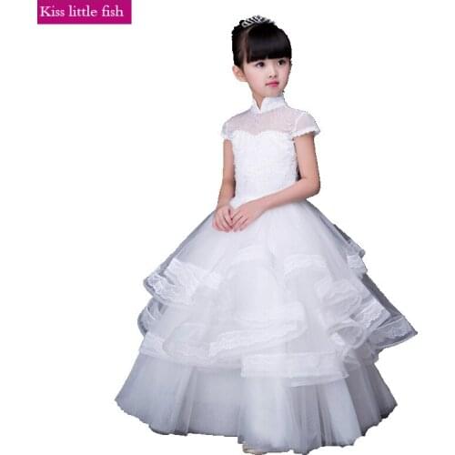 Free shipping New Elegant graduation gowns children Flower girl dresses for weddings