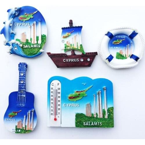 Europe 3D Cyprus Flavour Fridge Magnet Tourist Souvenirs Refrigerator Magnetic Decoration Articles Collection Handicraft Gift