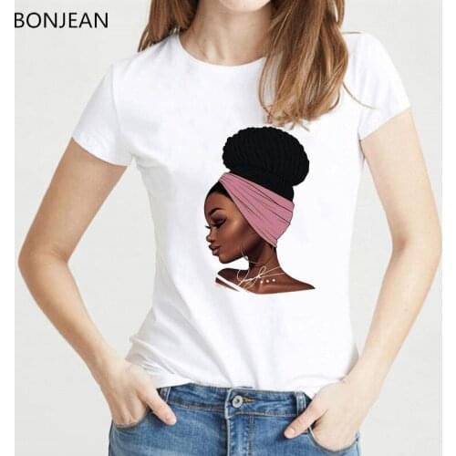 Melanin Poppin shirt African black girl printed t-shirt vogue t shirt women summer top female tumblr clothes feminist tshirt