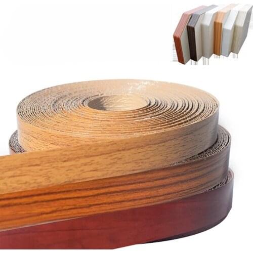 10M Hot Melt PVC Furniture edge banding strip Protector tape adhesive veneer sheets for Cabinet Table Wood Surface Edging Decor