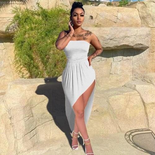 Summer Clothing Sexy Dress solid Fashion tube top loose Dresses for Women club outfits Streetwear y2k clothes Wholesale items