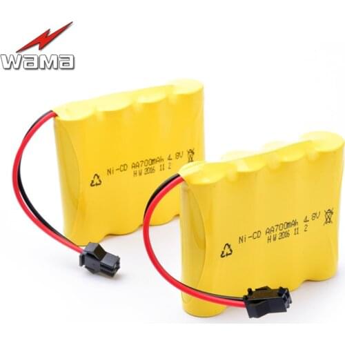 2pcs/lot WAMA 700mAh Ni-Cd AA rechargeable Li-ion Battery pack 4S in Series Batteries for Remote Control Car Toys