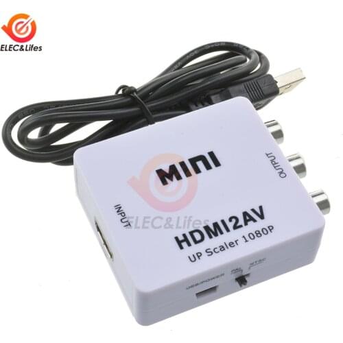 Mini 0.5m HDMI to RCA AV Converter HDMI to AV adapter For Android TV Smart Box Laptop Chromecast for 480P NTSC/PAL HDMI2AV