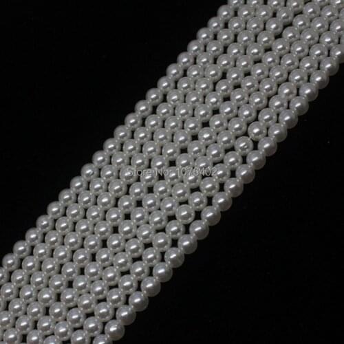 Mini. order is $7!Wholesales 1500pcs,6mm White Plastic Pearl Round Loose Beads