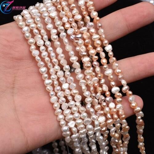 Natural Freshwater Pearl Wholesale 3-4mm Mixed Color Baroque Shaped Loose Pearl Beads for DIY Jewelry Making