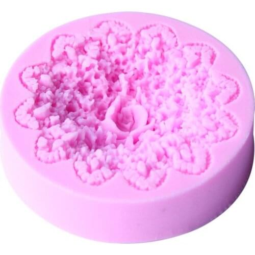 New DIY Rose Cake Flip Sugar Baking Mold Liquid Silicone Mold D162
