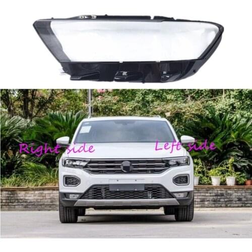 Car Headlight Lens For Volkswagen VW T-Roc 2018 2019 Headlamp Cover Car Replacement Front Auto Shell Cover