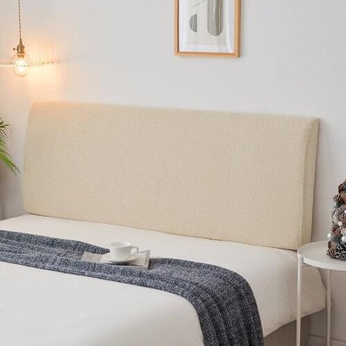 Corn Cloth Solid Color Bed Head CoverHeadboard Protector Elastic Bedside Covers All-inclusive Bedhead Dustcover Removable
