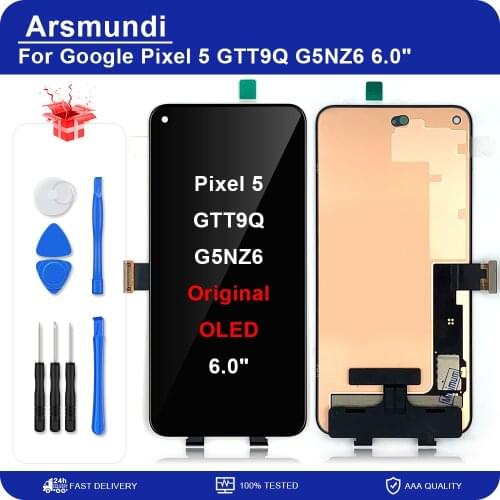 Original OLED 6.0" For Google Pixel 5 LCD Display Touch Screen Digitizer Assembly Replacement GD1YQ GTT9Q LCD Pixel5 LCD