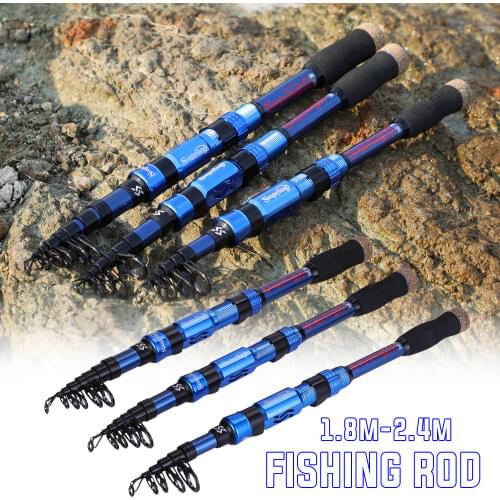 Sougayilang Portable 1.8-3.0m Telescopic Fishing Rods Spinning UltraLight Carbon Fiber Carp Fishing Rod Travel Fishing Tackle