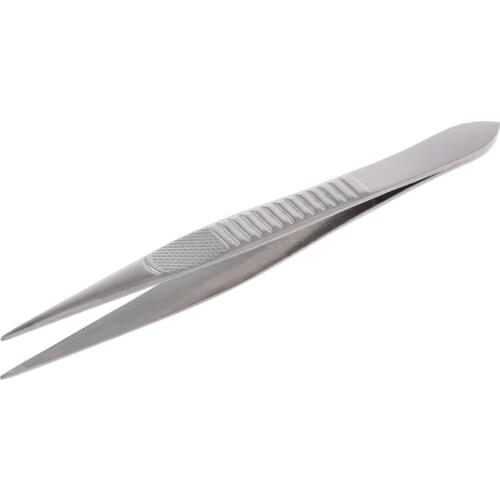 Professional Straight Fine Point Tweezers For Eyelash Extension Stainless Steel