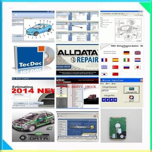 Auto Alldata Software all data 1tb harddisk alldata and mit//chell software 16 softwares with Vivid workshop elsawin heavy truck