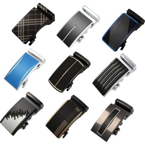 Fashion Mens Business Alloy Automatic Buckle Unique Men Buckles Head for 3.5cm Ratchet Belts Luxury Apparel Accessories B731