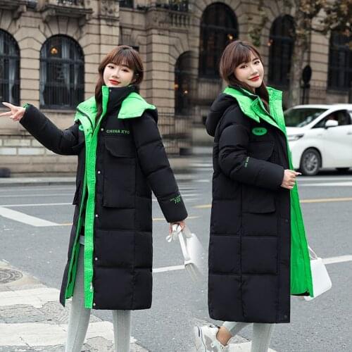 New Down Cotton Coat Women Loose Parkas Winter Jacket Warm Thick Winter Coat Women Long Sleeve Oversized Coat Padded Outerwear