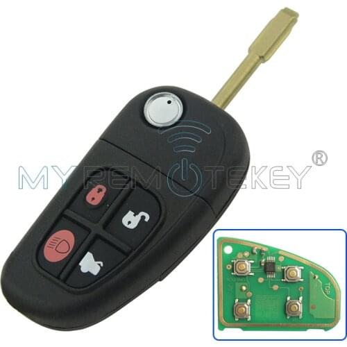 Flip remote key 4 button NHVWB1U241 315 mhz for Jaguar X S XJ8 type car key 2002 2003 2004 2005 2006 2007 2008 remtekey