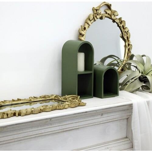 European arch shape frame Morandi color home soft furnishings ins wind photo prop storage rack