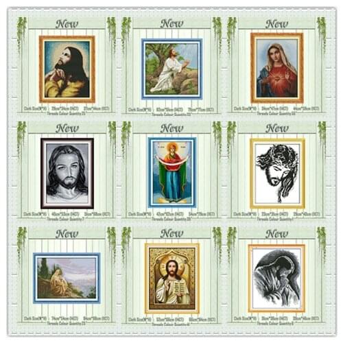 Praying Jesus Goddess Christ religious painting counted print on canvas DMC 11CT 14CT Cross Stitch kit embroidery needlework set