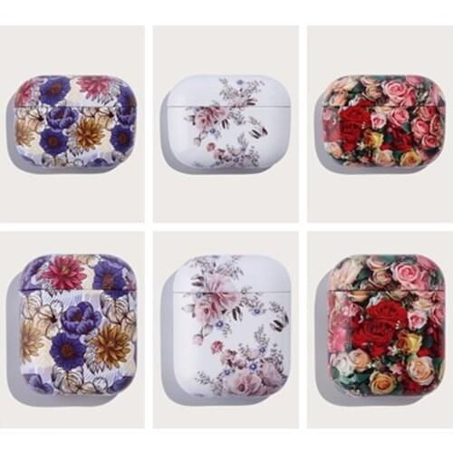 Luxury Flowers Hard PC Case for Apple Airpods 1 2 3 Case for AirPods Pro Case Bag Bluetooth Earphone Accessories Headphone Box