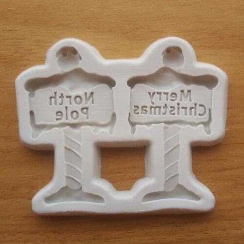 Christmas Sign Shaped Silicone Mold Cake Decoration Fondant cookies tools 3D Silicone Mould Kitchen Accessories SQ17160