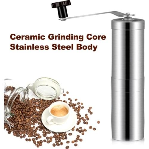 Manual Coffee Grinder Coffee Bean Grinder Maker Adjustable 304 Stainless Steel Coffee Burr Mill Grinder portable design