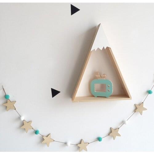 Nordic Wooden Star Garlands String For Kids Room Decoration Hanging Wall Ornaments Girls Gifts Nursery Decor Banners Photo Props