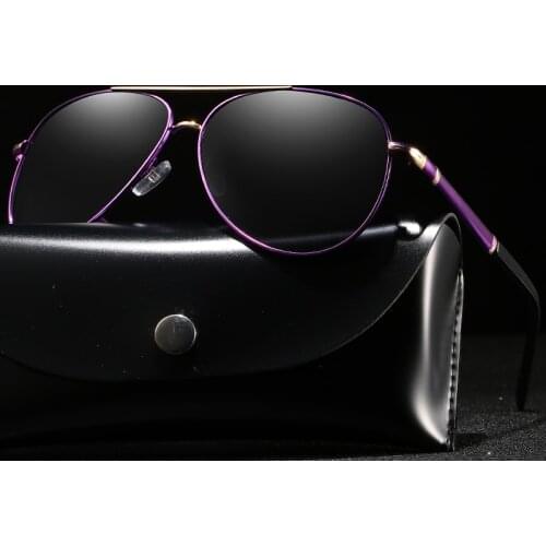 New Fashion Pilot Polaroid Sun Glasses Vintage Men Women Metal Frame Driving Polarized Sunglasses UV400 Round Pink Mirror Goggle