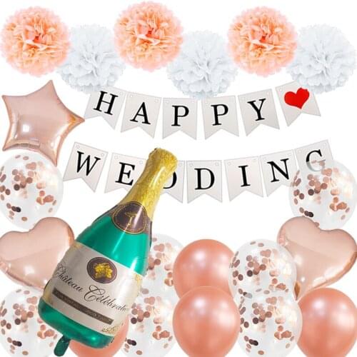 Wedding Decorations Rose Gold Bride To Be Letter Foil Ballon Bride Wedding Heart Foil Balloons Party Supplies Accessories Bridal