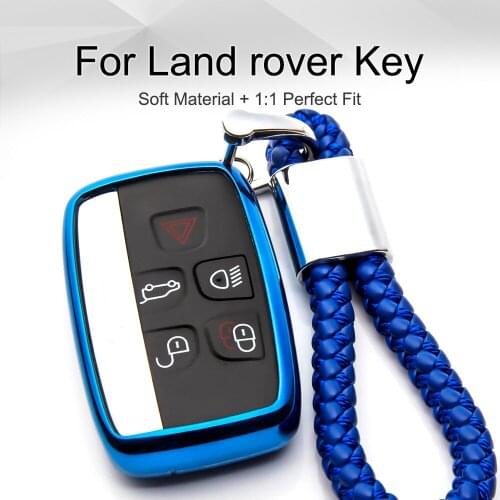 TPU Car Smart Key Fob Cover Case for Land Rover Freelander 2 Discovery 4 Discovery 5 IR2 IR3 Key Ring Chain Styling Accessories