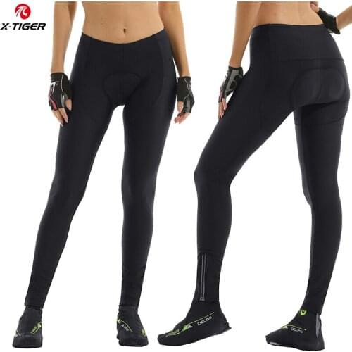 X-Tiger Women Whole Black Cycling Pants Pro 3D Padded Coolmax Gel Bicycle Cycling Trousers Maillot Mountain Bike Tight