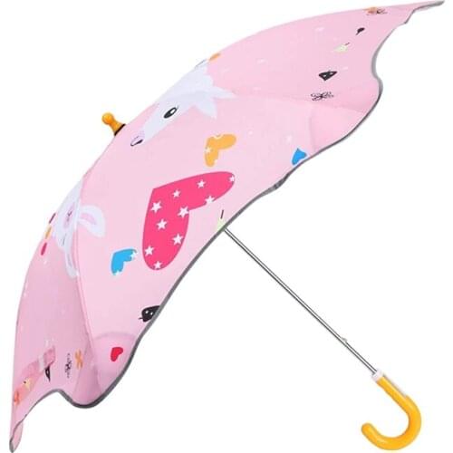 Kids Umbrella For Girls Boys Reverse Umbrella Kids Anti-UV Inverted Toddle Umbrella Windproof Cute Animal Umbrella