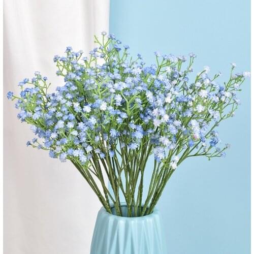 1pc Artificial Flower 5 Colors Gypsophila Fake Silicone Plant for Wedding Home Hotel Party Living Room Decoration