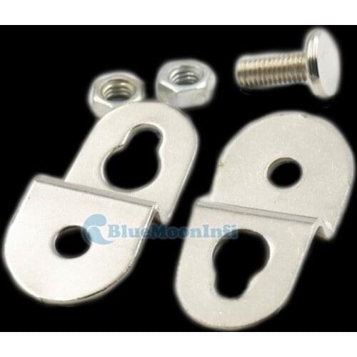 2 Sets / Lot 26mmx54mm Metal Painting Mirror Frames Hook Holder Hangers Picture Hanging With Screws