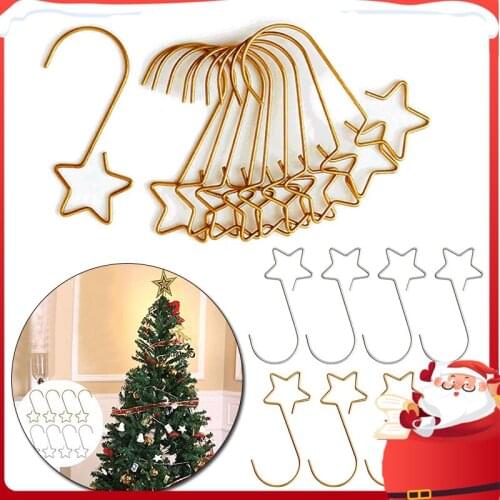 20 Pcs Christmas Ornament Hooks Stainless Steel Christmas Ornament Perfect for Christmas Tree Xmas Home Decor