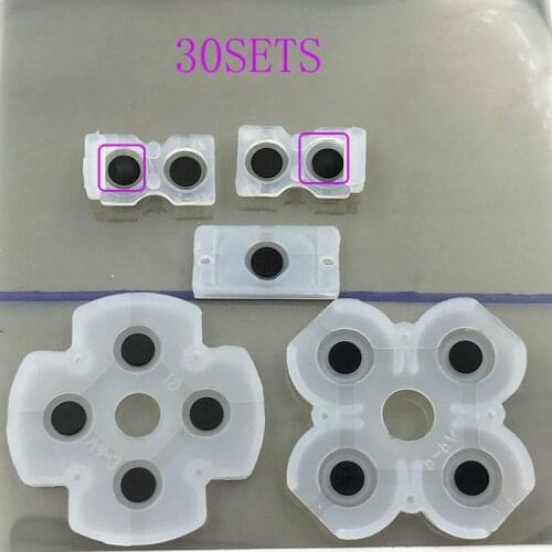 30sets Rubber Silicon Conductive Button Pad For PS4 PlayStation 4 DualShock Controller