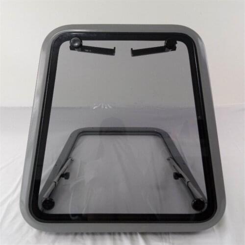 Aluminum Trapezoidal Deck Hatch Porthole Portlight With Tempered Glass 3 Sizes For Marine Boat Yacht