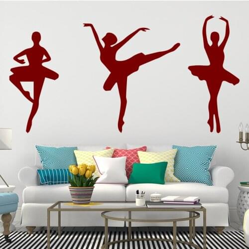 Art Dancing Girl Wall Sticker PVC Stickers Modern Fashion Wallsticker Dancing Room Decoration Accessories For Living Room Decor