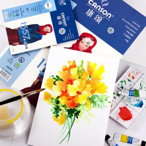 CANSON A3/A4/A5 250g/m2 Professional Watercolor Painting Paper 20 Sheets Artist Watercolor Book Pad Drawing Art School Supplies