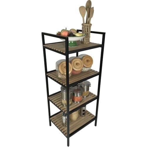 Mudesa Wood Kitchen Rack Spice Terek Rack 4 Layer