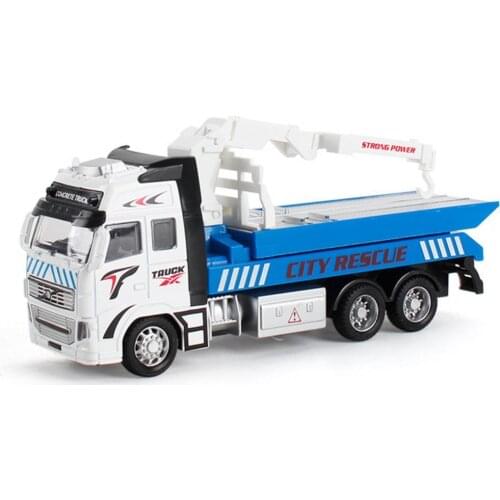 Children Fire Truck Early education City Rescue Engineering Pull Back Alloy Car Collection Toy