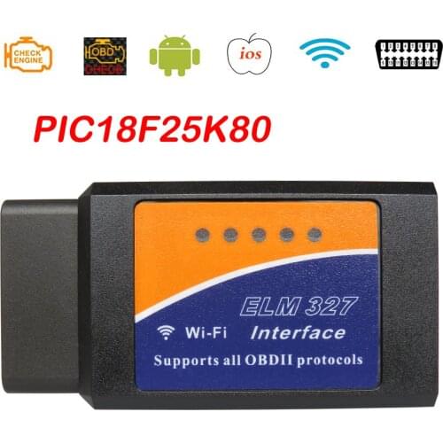 PIC18F25K80 OBD2 Scanner For Car ELM327 V1.5 WIFI iOS Auto Diagnostic Scanner Elm 327 V 1.5 ELM-327 OBD 2 Code Diagnostic Tools