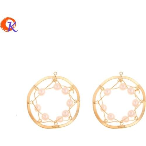 Cordial Design 10Pcs 22*23MM Jewelry Accessories/Charms/Imitation Pearl/Round Shape/Genuine Gold Plating/Hand Made/DIY Making