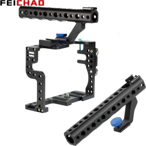 Camera Cage Protecting Case Mount Stabilizer and Top Handle Grip Cage kit with /1/4 3/8 Cold Shoe for GH3/GH4 Action Camera Part