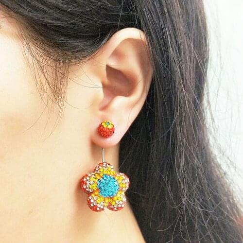 1PC Crystal Flower Dangle Belly Piercings Bar Navel Sexy Earring For Woman Ear Rings Party Wedding Body Jewelry