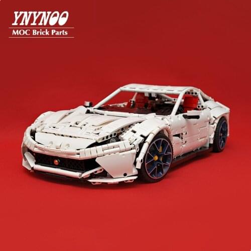 NEW MOC-41271 High-Tech Commemorative Flagship F12 Super Sports Car Building Blocks 3158pcs Bricks Car DIY Education Toys Gifts