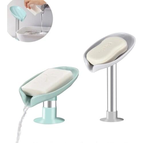 Lotus Leaf Soap Box Bathroom Shower Soap Holder Drain Rack Sponge Storage Tray Soap Dish Bathroom Gadgets Bathroom Supplies