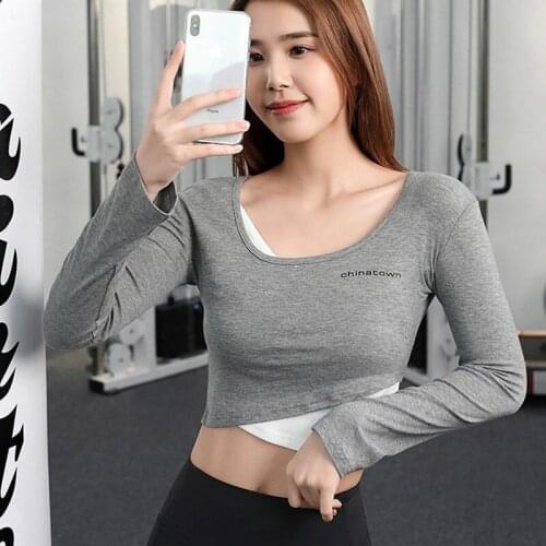 Yoga Crop Top Yoga Top Womens Short Sports Clothes Running Training Long Sleeves Top Deportivo Mujer Camisetas