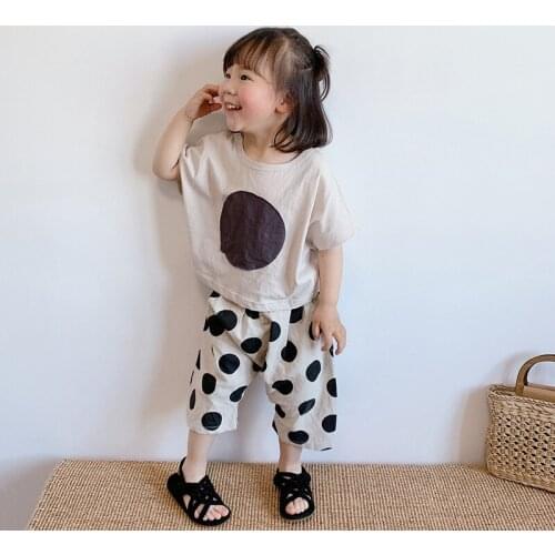 Summer Kid Clothing Children Girl Boy Cotton T-shirt Fashion Short-sleeved Casual Simple Round Neck top